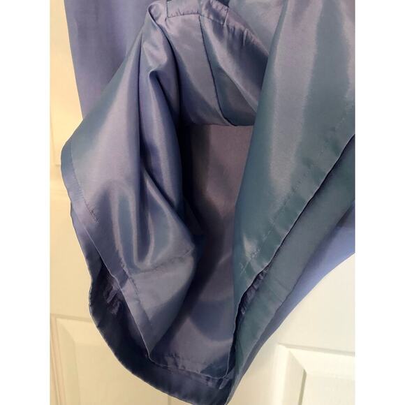 Talbots Petites Silk Blend Lavender Skirt Back Zipper Midi Length - Size 4 - Picture 5 of 6